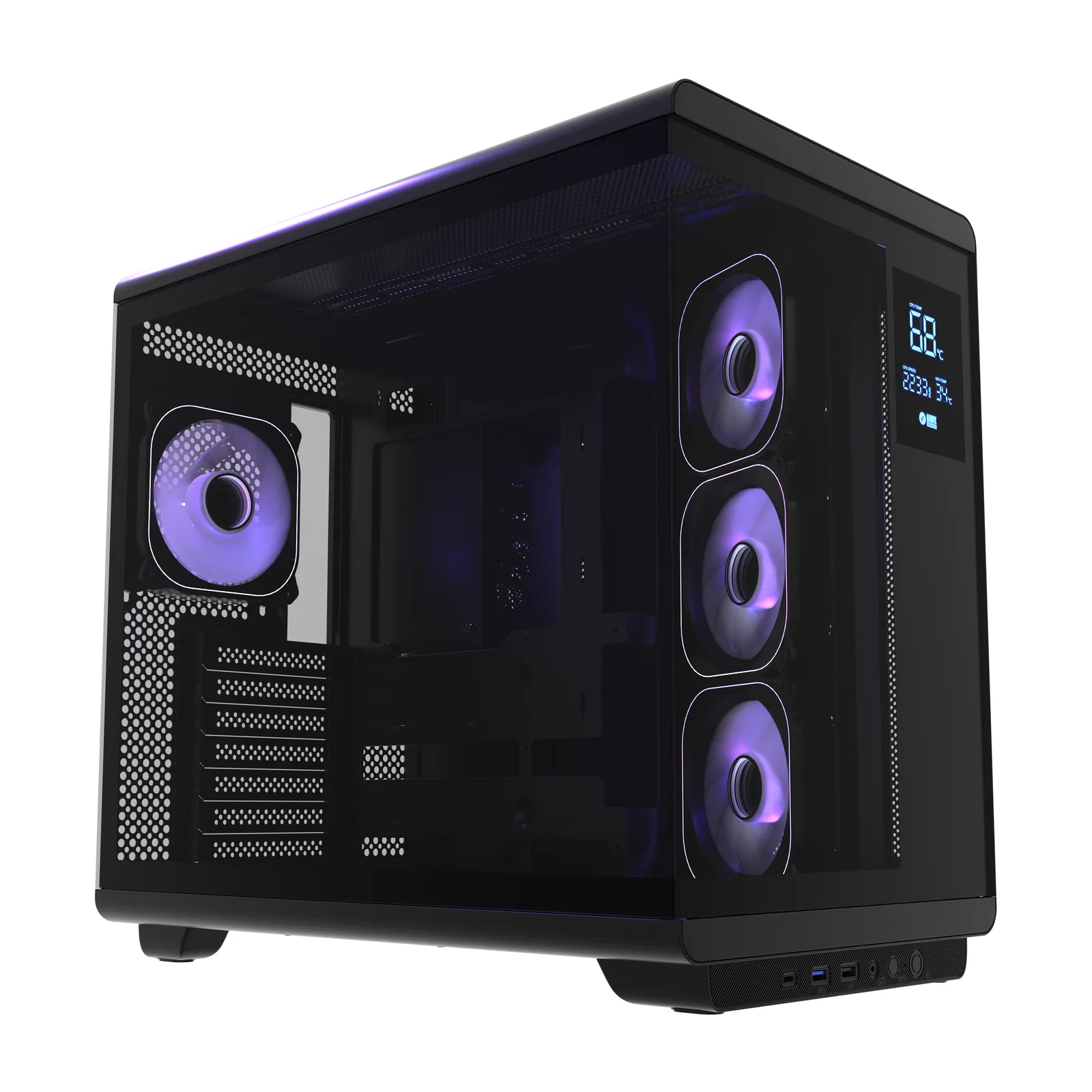 HC710 1200W 80+ Gold ARGB Aquarium ATX Mid Tower Schwarz 8