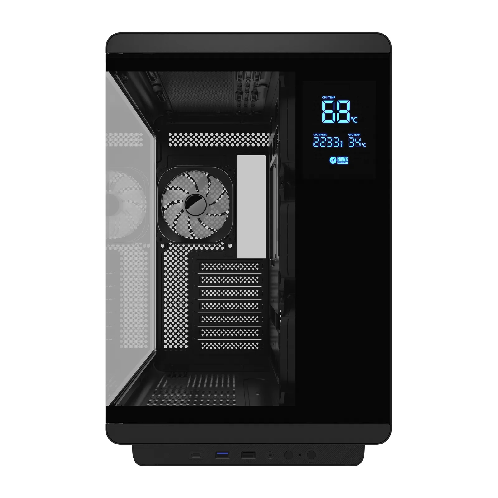 HC710 850W 80+ Bronze ARGB Akvaryum ATX Mid Tower Siyah 3