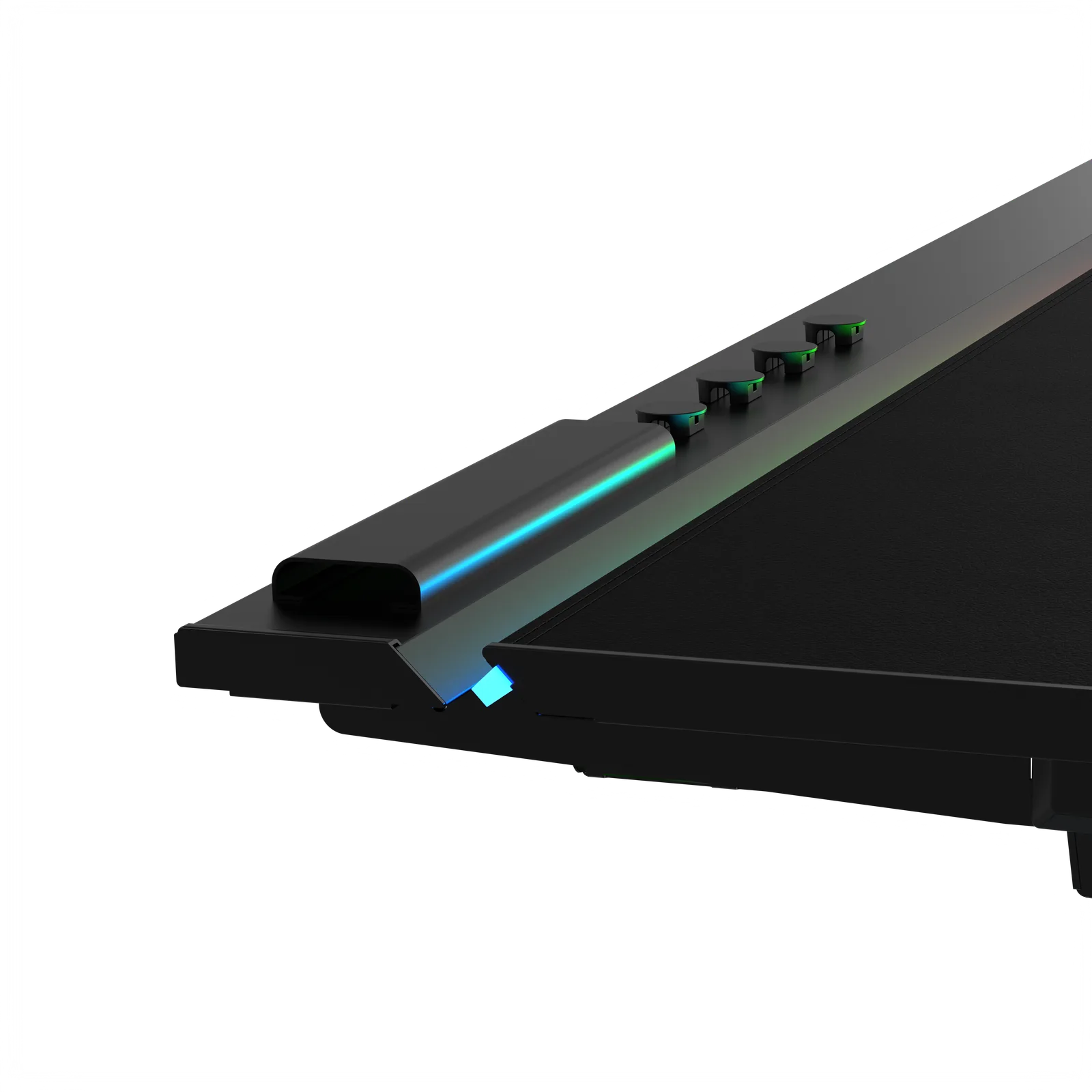 ION S Doppelmotorischer höhenverstellbarer RGB 140x70 Schwarzer Farb-Arbeits- und 3