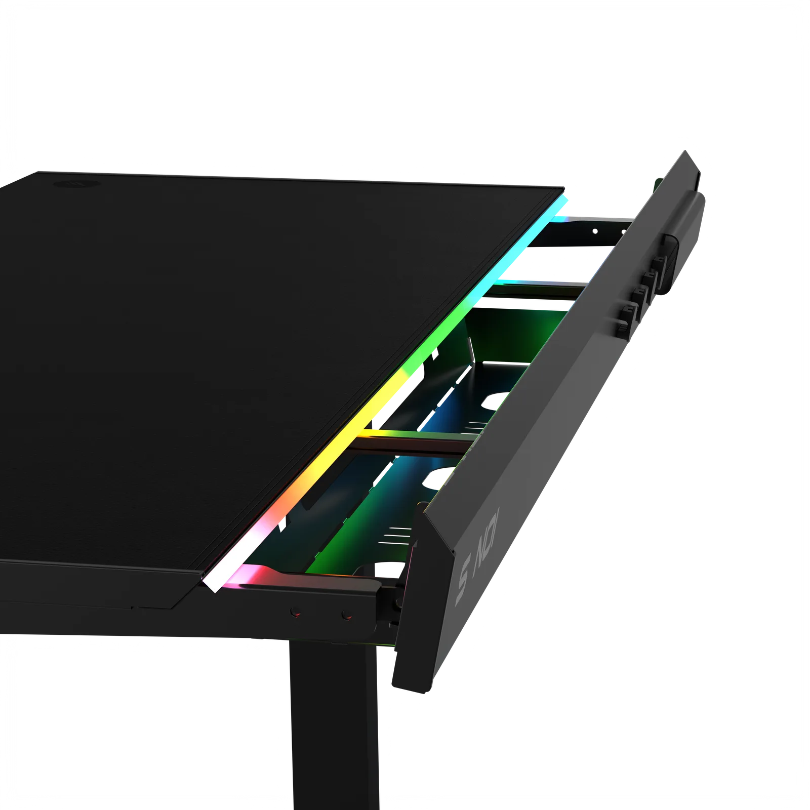 ION S Doppelmotorischer höhenverstellbarer RGB 140x70 Schwarzer Farb-Arbeits- und 6